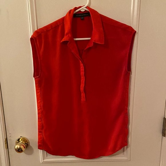 Reitmans Willow & Thread Collared Red Blouse - Picture 1 of 1